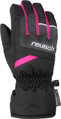 Превью  Перчатки горнолыжные REUSCH Bennet R-Tex XT Junior Black/Black Melange/Pink Glo
